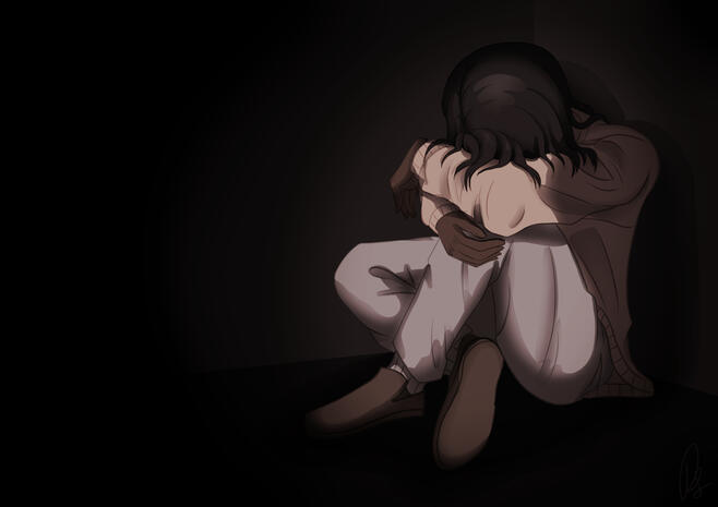 An illustration I made for school depicting my sister&#39;s OC, Deidre.