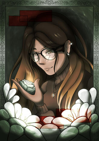 A self-portrait I made for school.