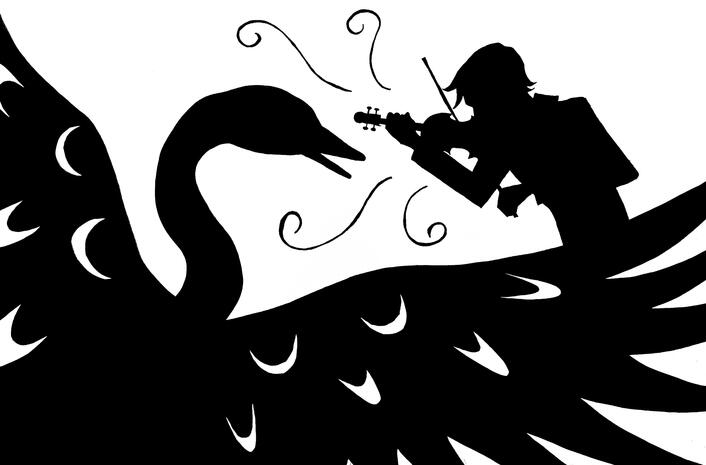 An illustration for school. Ink on paper.