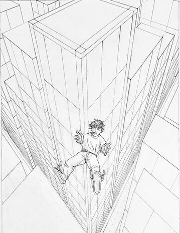 A perspective illustration for school.