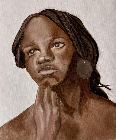 An Alla Prima painting for school. Oil on canvas paper.