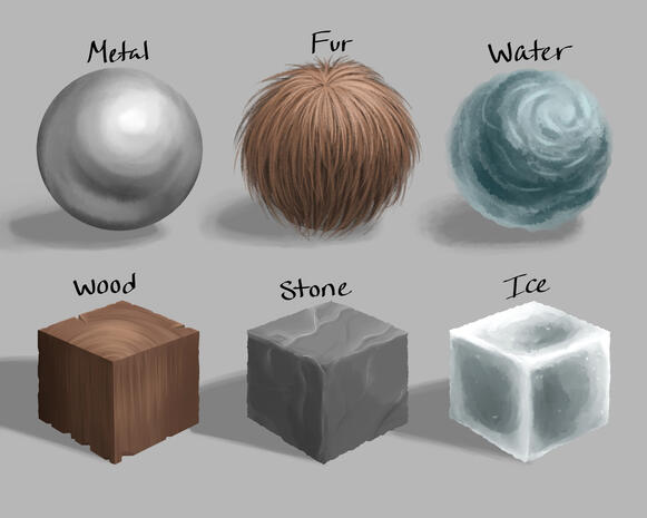 Texture studies for school.
