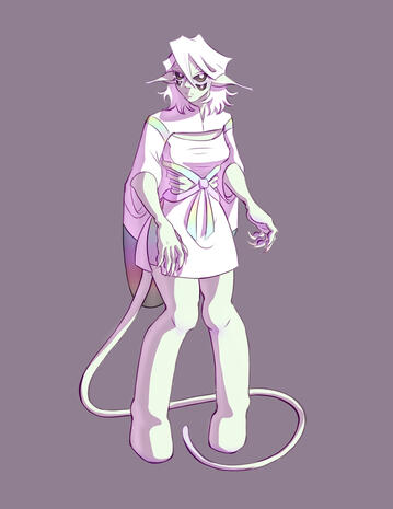 My character, Sevna. Made for character design class.